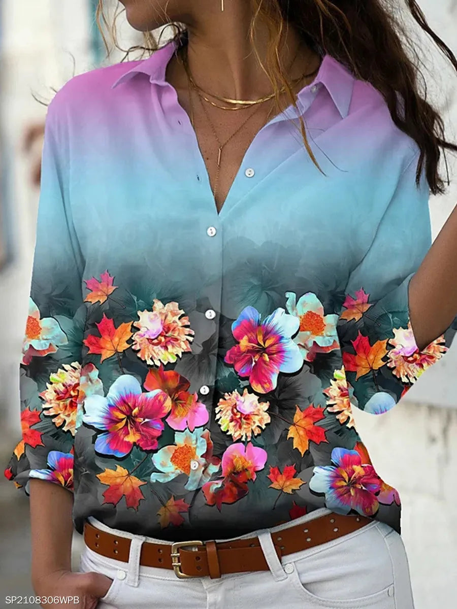Women's Casual Long-Sleeve Shirt – Spring & Autumn Fashion Blouse