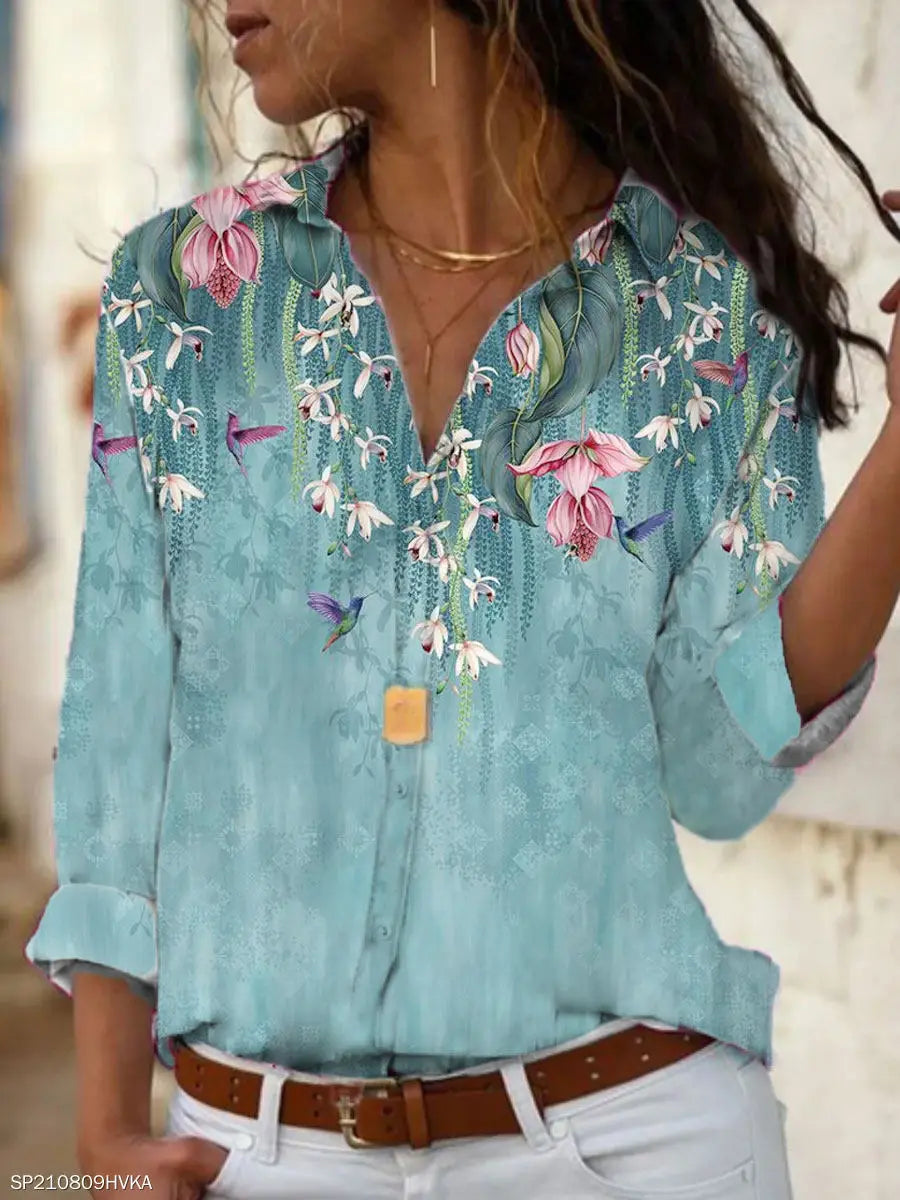 Women's Casual Long-Sleeve Shirt – Spring & Autumn Fashion Blouse
