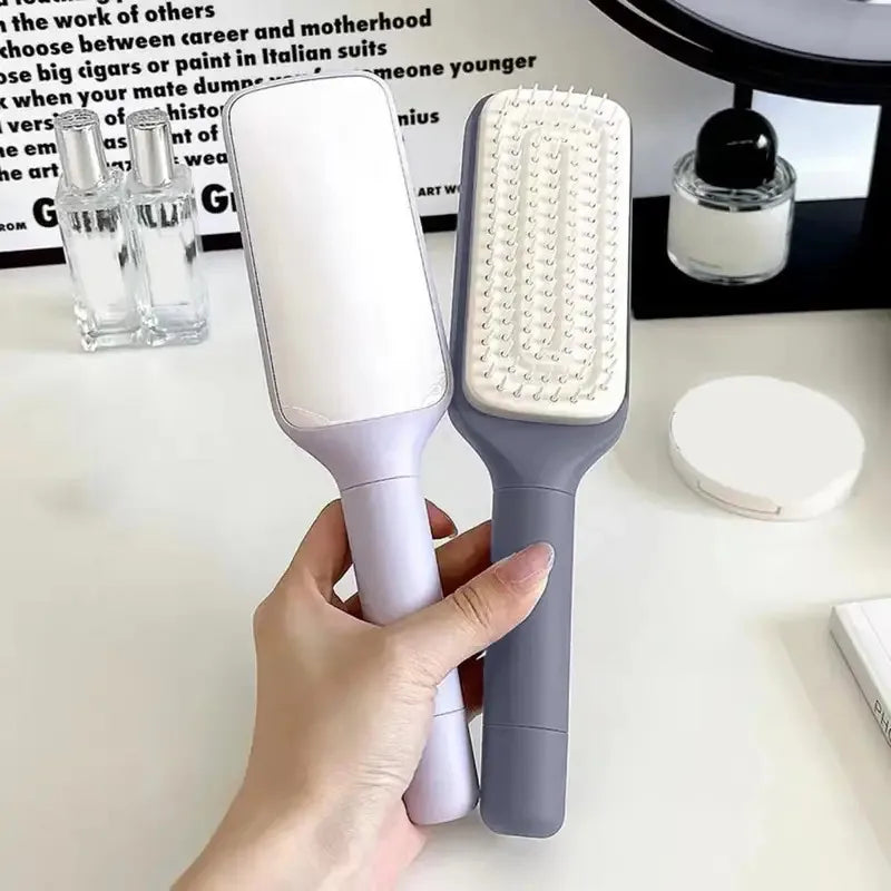 Retractable Rotating Long Handle Anti-Static Hair Comb – Scalp Massage & Self Hair Brush