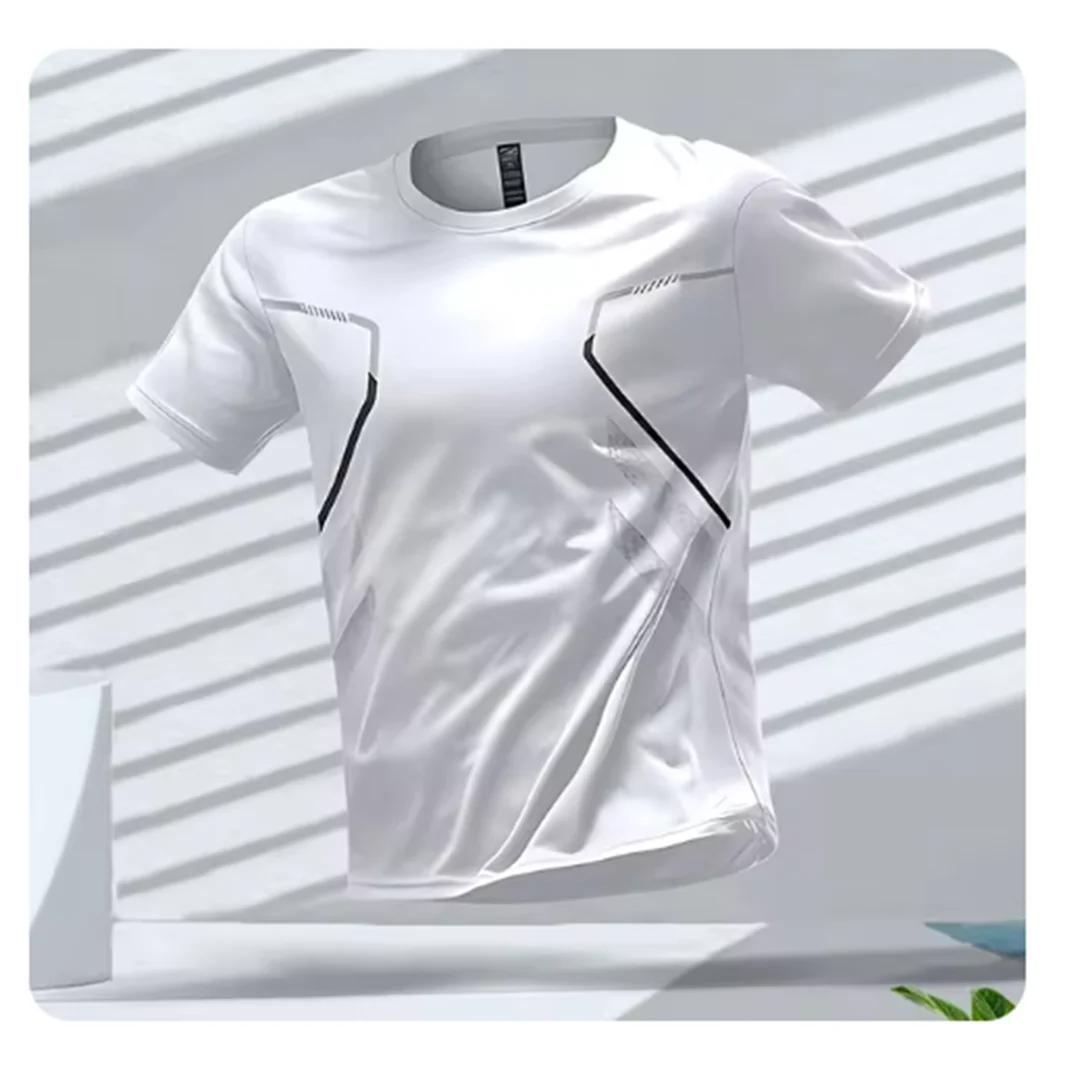 Men's Quick-Dry Sports T-Shirt – Breathable Short Sleeve Activewear for Running & Workouts