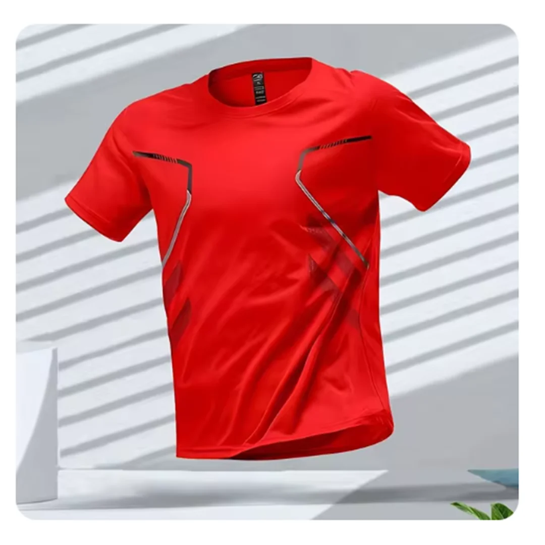 Men's Quick-Dry Sports T-Shirt – Breathable Short Sleeve Activewear for Running & Workouts