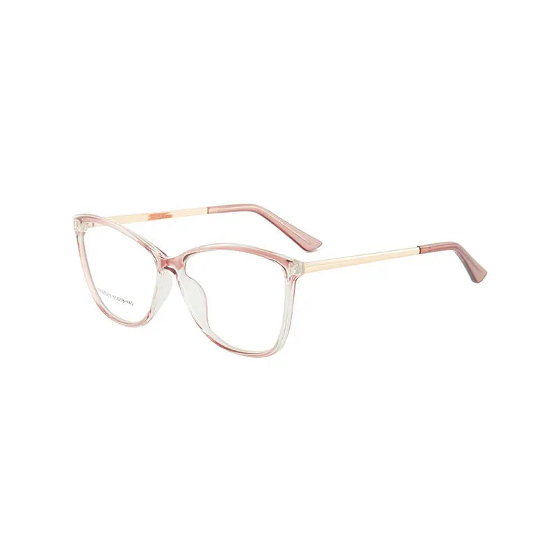 Women's Round Full-Rim Glasses – TR Frame, Anti-Blue Light Optical Eyewear