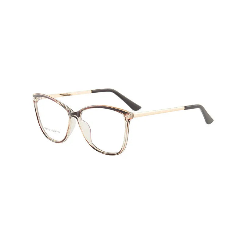 Women's Round Full-Rim Glasses – TR Frame, Anti-Blue Light Optical Eyewear
