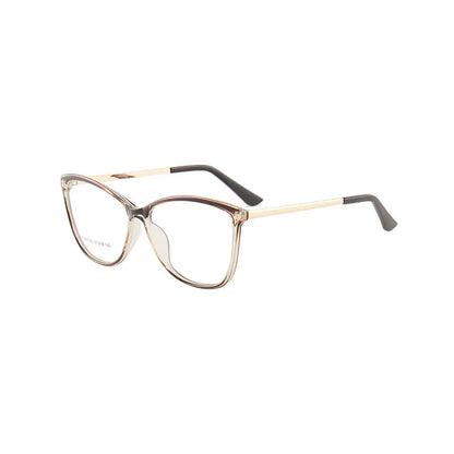 Women's Round Full-Rim Glasses – TR Frame, Anti-Blue Light Optical Eyewear