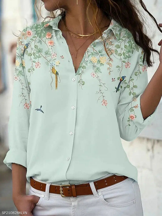 Women's Casual Long-Sleeve Shirt – Spring & Autumn Fashion Blouse