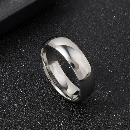 Matte Black Stainless Steel Ring – Unisex Wedding & Engagement Band