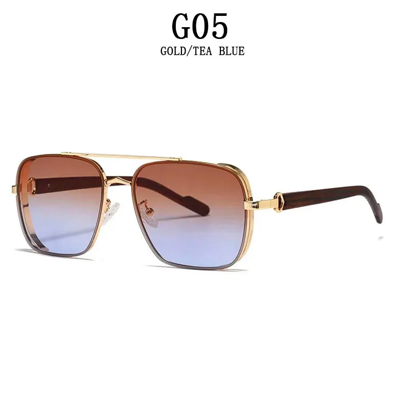 2023 Vintage Square Sunglasses – Trendy Retro Steampunk Style for Men & Women