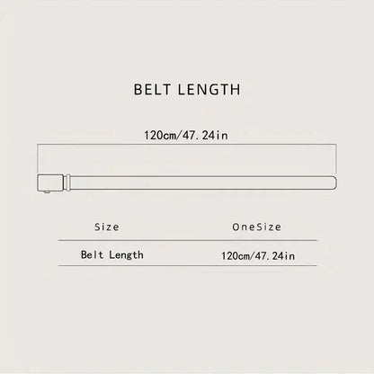 Men's Leather Belt – Smooth Buckle for Jeans & Suit Pants
