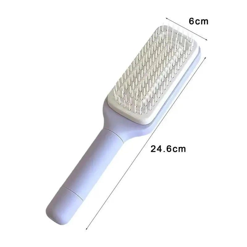 Retractable Rotating Long Handle Anti-Static Hair Comb – Scalp Massage & Self Hair Brush