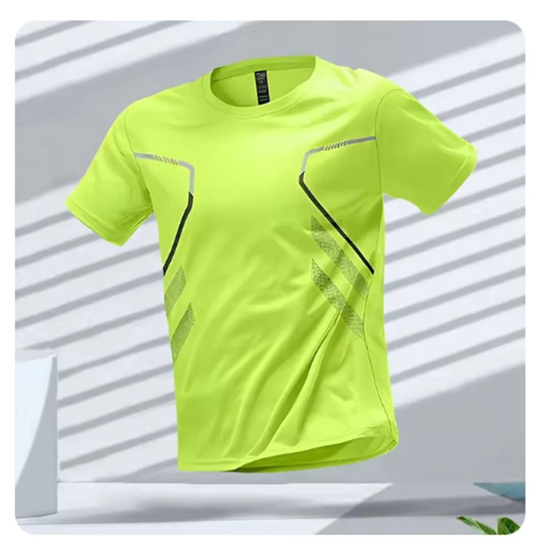 Men's Quick-Dry Sports T-Shirt – Breathable Short Sleeve Activewear for Running & Workouts