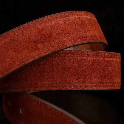 Men's Leather Belt – Smooth Buckle for Jeans & Suit Pants