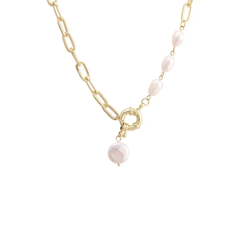 Trendy Elegant Baroque Pearl Necklace for Women
