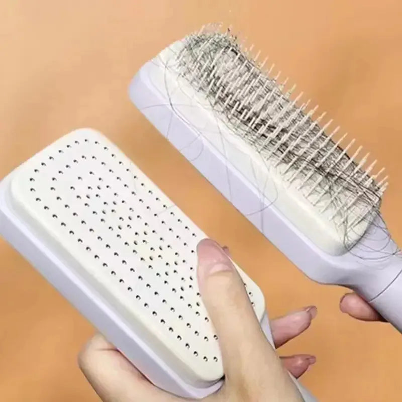Retractable Rotating Long Handle Anti-Static Hair Comb – Scalp Massage & Self Hair Brush