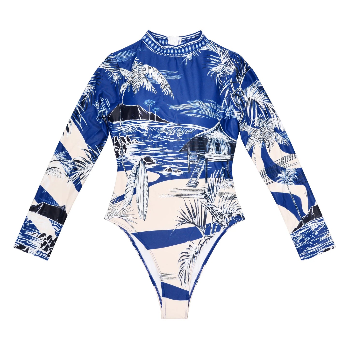 2025 Women's Long Sleeve Bikini Set – Sexy Two-Piece Surf & Swim Beachwear
