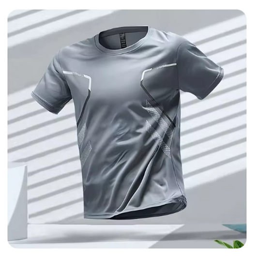 Men's Quick-Dry Sports T-Shirt – Breathable Short Sleeve Activewear for Running & Workouts